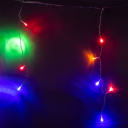 ULD-B12006-195-TTK MULTI IP44 Бахрома светодиодная с эффектом мерцания. 12м. Соединяемая. 195 светодиодов. Разноцветный свет. Провод прозрачный. ТМ Uniel