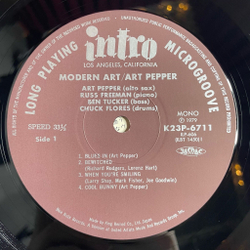 Винтажная виниловая пластинка LP Art Pepper Quartet Modern Art (Japan 1979) (Obi)