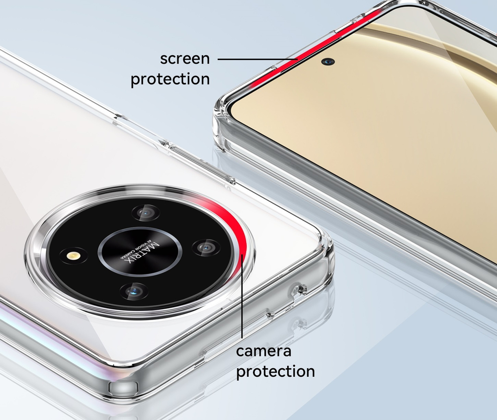 Противоударный защитный чехол для смартфона Honor X30, прозрачные рамки, мягкий отклик кнопок