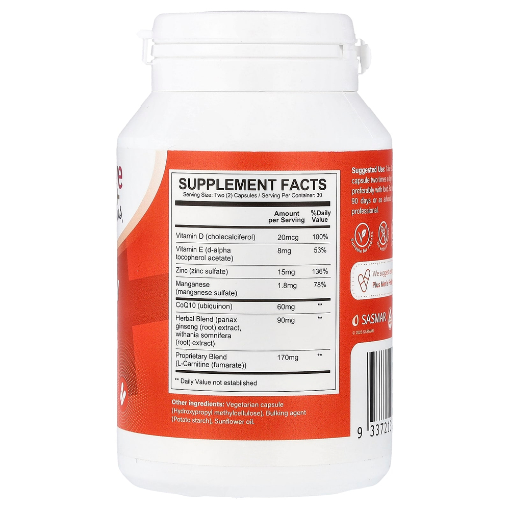 Conceive Plus, средство для поддержки моторики у мужчин, 60 веганских капсул