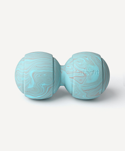 БЕЗ УПАКОВКИ Мяч для МФР STARFIT RB-107, 12,5 x 6,3 см, силикагель, двойной, голубой/серый