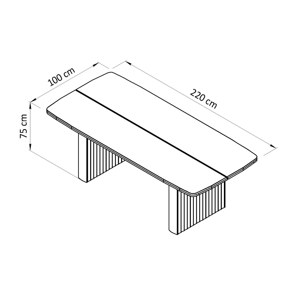 Стол обеденный 220х100 Розенбург из массива дуба