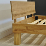 Кровать Buona Vita 160х200 из натурального дуба на ножках в стиле лофт