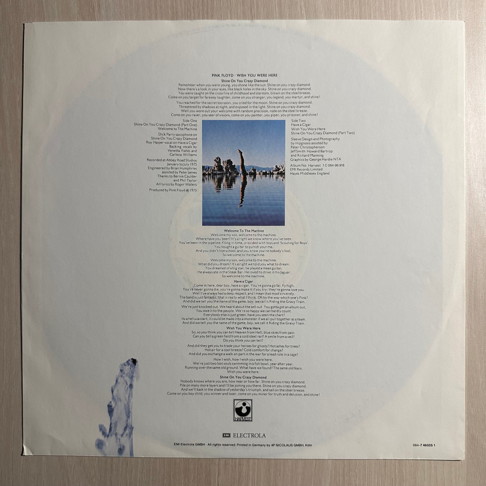 Pink Floyd - Wish You Were Here (США 1975г.)