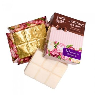 Шоколад для ванн "Восточная сказка" с маслом какао и морской солью, 60 г, PRETTY GARDEN.