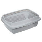 Туалет для кошек полная комплектация светло-серый