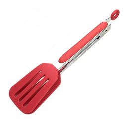 Щипцы универсальные 23 см нерж. красные с силикон. захватами (хол.продукты) P.L. Proff Cuisine