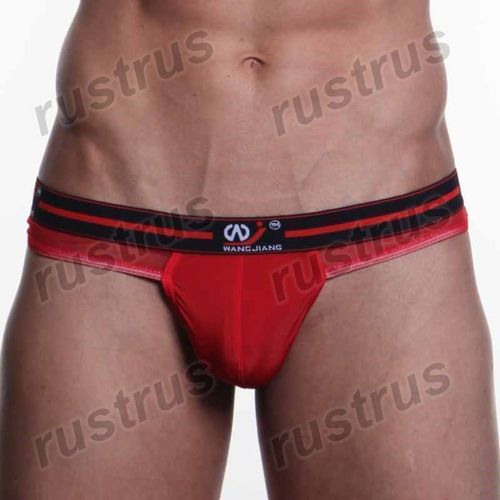 Мужские трусы стринги красные WANGJIANG WG00073