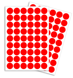 Ярко-красные виниловые наклейки для маркировки Policomprint М4, 20 мм.