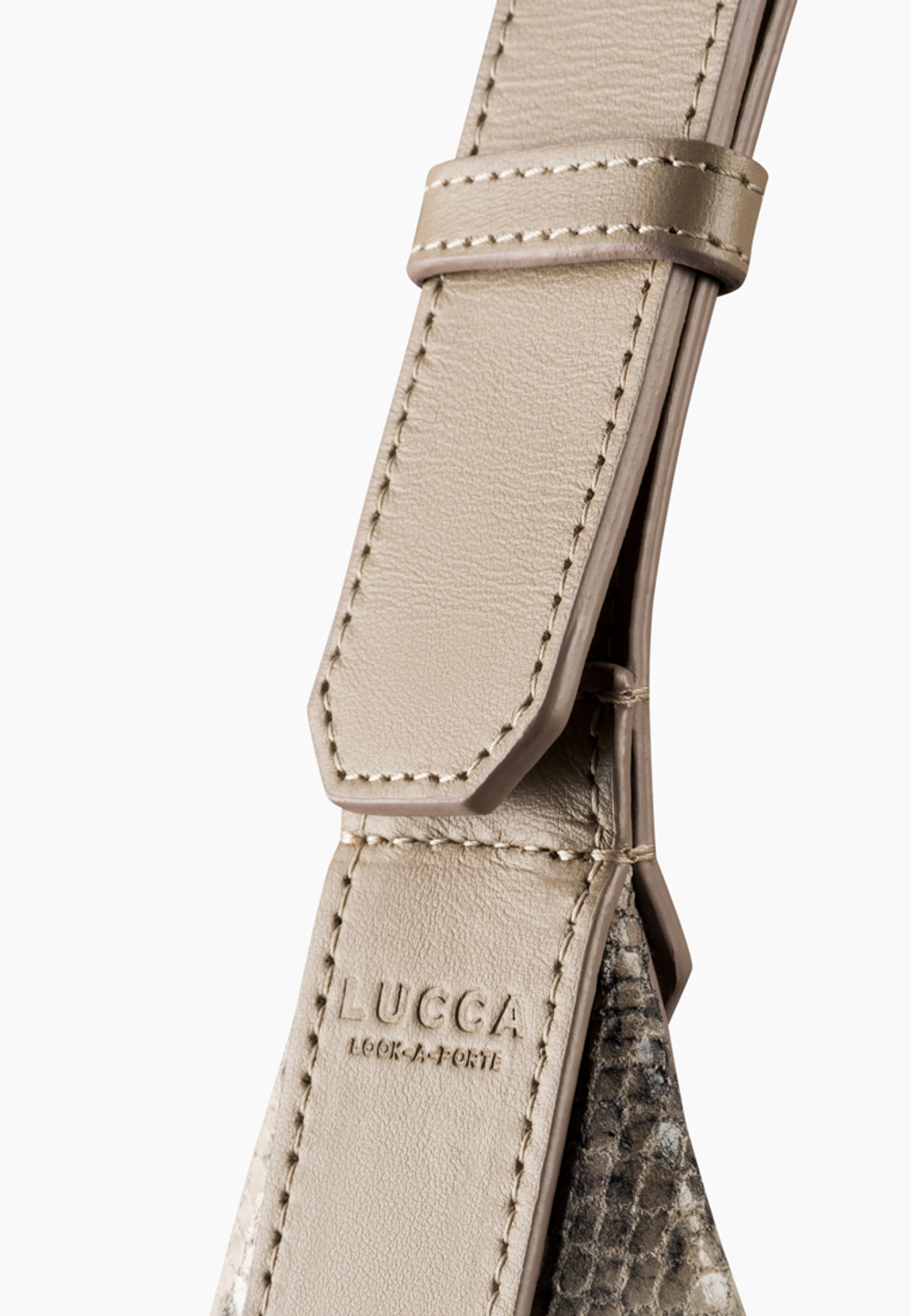 Кроссбоди VALENTINA питон белый