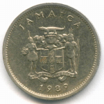 5 центов 1989 год. Ямайка. Кайман. Медно-никель, диаметр 19.4 мм. XF
