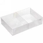 Органайзер - контейнер для хранения «ЭДЭЛЬ», прозрачный, два отделения, 25*17*5см