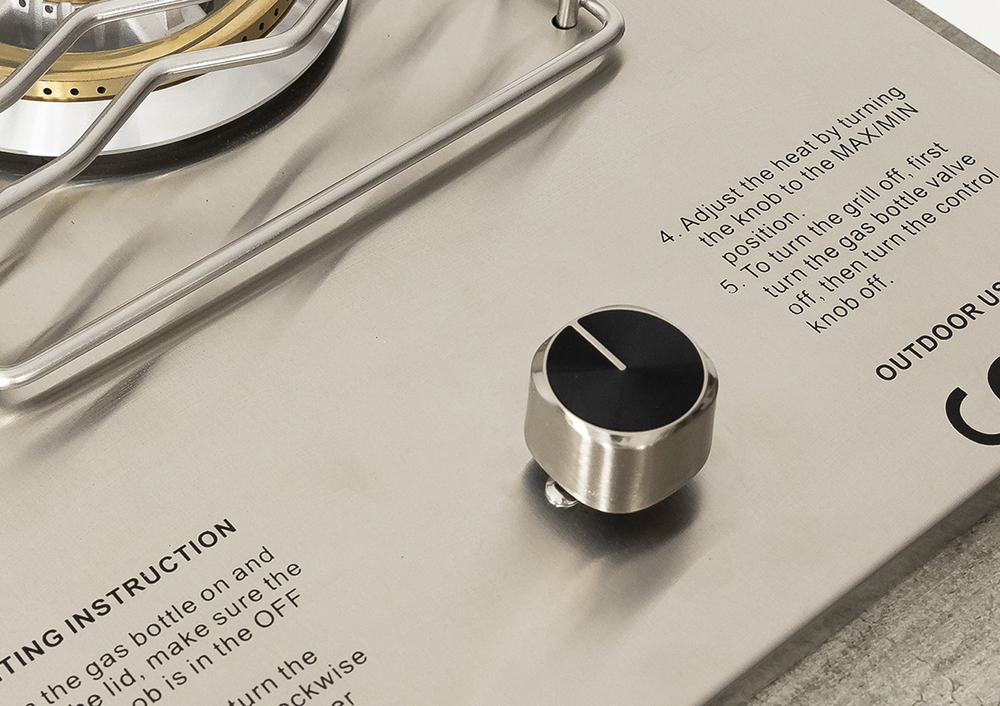 Шкаф напольный с газовой плитой Lounge D-11P, 60 см, черный/серый каспий