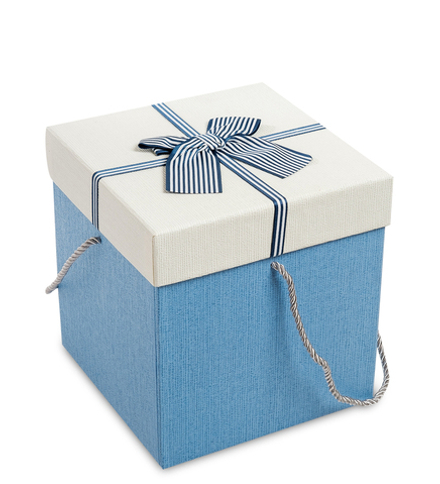 WG-10/3-B Коробка подарочная «Куб» цв.голуб./бел