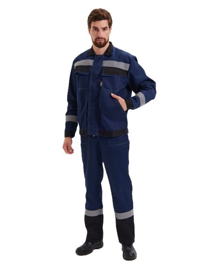 Костюм "Система" (куртка, полукомбинезон) т.синий/черный