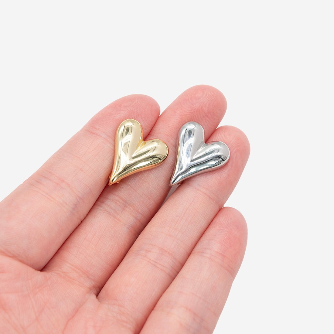 Швензы "Сердце" 18*15,2мм, позолота