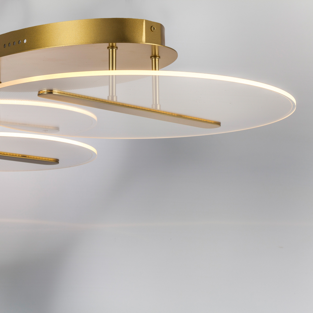 738053 Люстра ACRILE 33W LED 2691LM 120G ЗОЛОТО 3000K