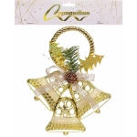 Украшение новогоднее «Звон колокольчиков» 18*23 см, Золото