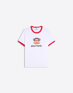 BERSHKA Футболка оверсайз с коротким рукавом Paul Frank, экрю