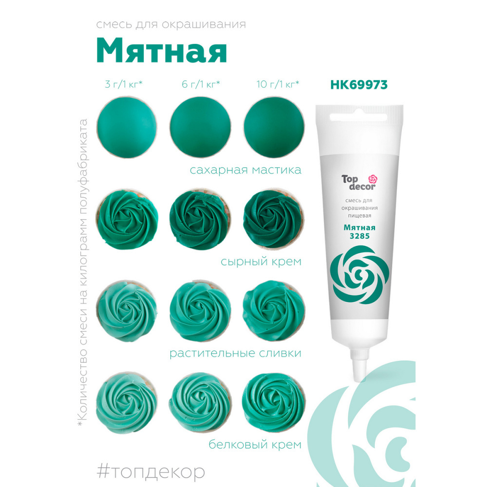 Пищевой краситель гелевый "Мятный" 100 г