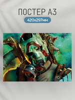 Постер плакат Криг На Зеленом Фоне Borderlands