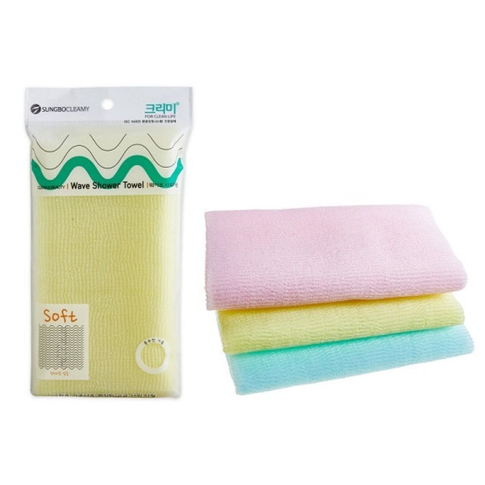 Мочалка для душа SUNGBO CLEAN&amp;BEAUTY Wave Shower Towel 1шт
