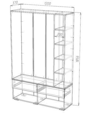 Прихожая ПРАГА дуб вотан / белый