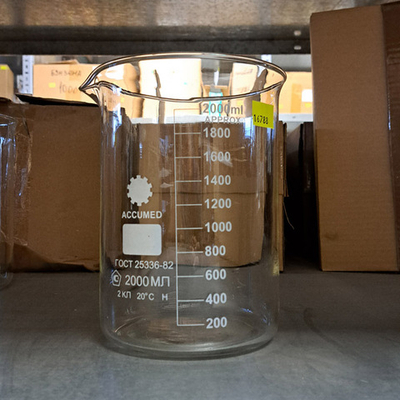 Стакан лаборат. низкий 2000мл с дел.,стекл.,ТС, им., 1шт.