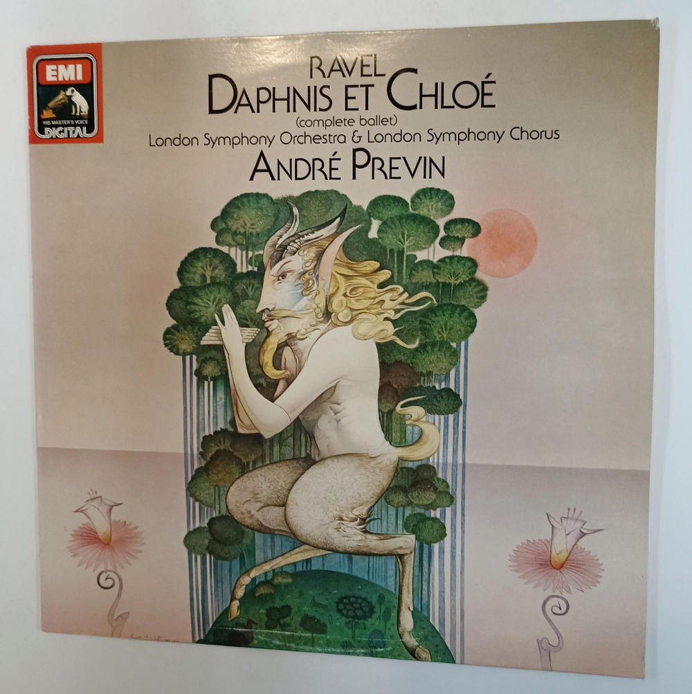 Винтажная виниловая пластинка LP Ravel Равель, Andre Previn, The London Symphony Orchestra, London Symphony Chorus Daphnis Et Chloe (UK 1982)