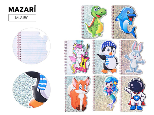 Блокнот 13,5*18,8 50 л. МАЗАРИ Голография с картинкой (M-3150)