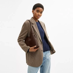 COACH СУМКА ЧЕРЕЗ ПЛЕЧО BROOKLYN 28, ТЕМНО-КОРИЧНЕВЫЙ