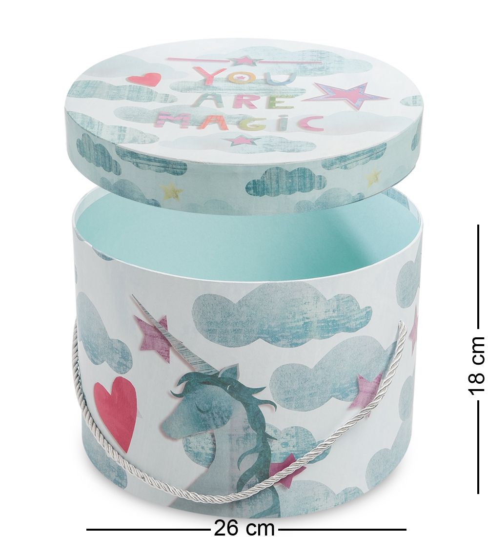 WG-74/2-A Коробка подарочная «Цилиндр» цв.бирюзовый