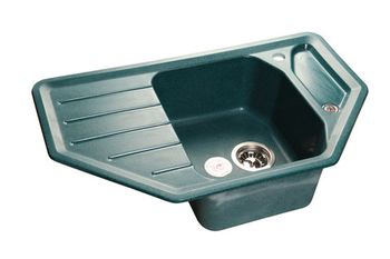 GRANFEST Мойка мрамор CORNER  GF-C--800E угловая 800*500мм  зеленый  арт.GF-