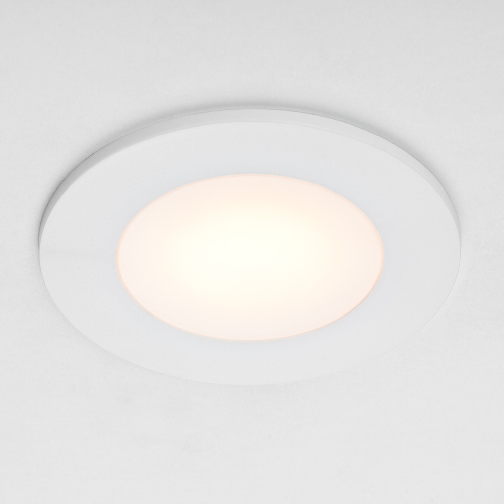 012916 Рамка (светильник) PVC д/LED-модулей 941хх и LED-ламп D50мм PIANO ROUND БЕЛЫЙ IP65