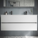 Тумба с раковиной Sancos Urban, 119 см., ламинат белый, UR120-2W