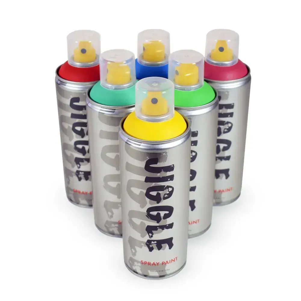 Аэрозольная краска для граффити в баллончике JIGGLE PRO суперматовая, 520 мл, CHROME SILVER / Хром серебро