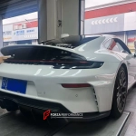 Карбоновая переделка заднего бампера в стиле 992.2 GT3 2025+ рестайлинг для PORSCHE 911 992.1 CARRERA 2019+