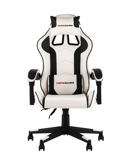 Кресло спортивное TopChairs Shadow бело-черный