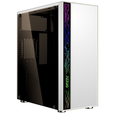 Ginzzu A390 White Window RGB подсветка 1*USB 3.0, 2*USB 2.0, AU