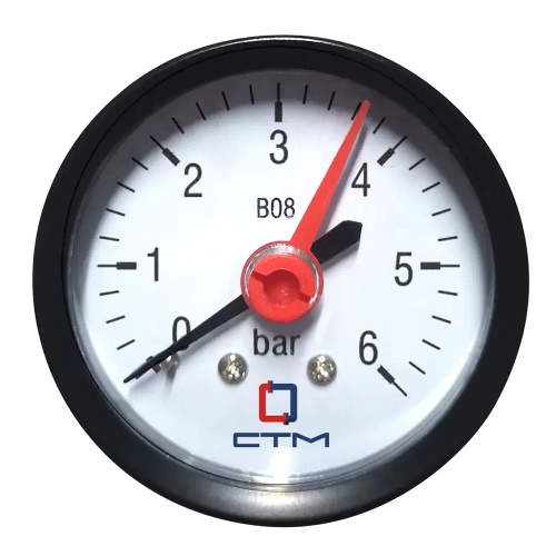 Манометр аксиального подключения 1/4", измерение до 6 бар СТМ