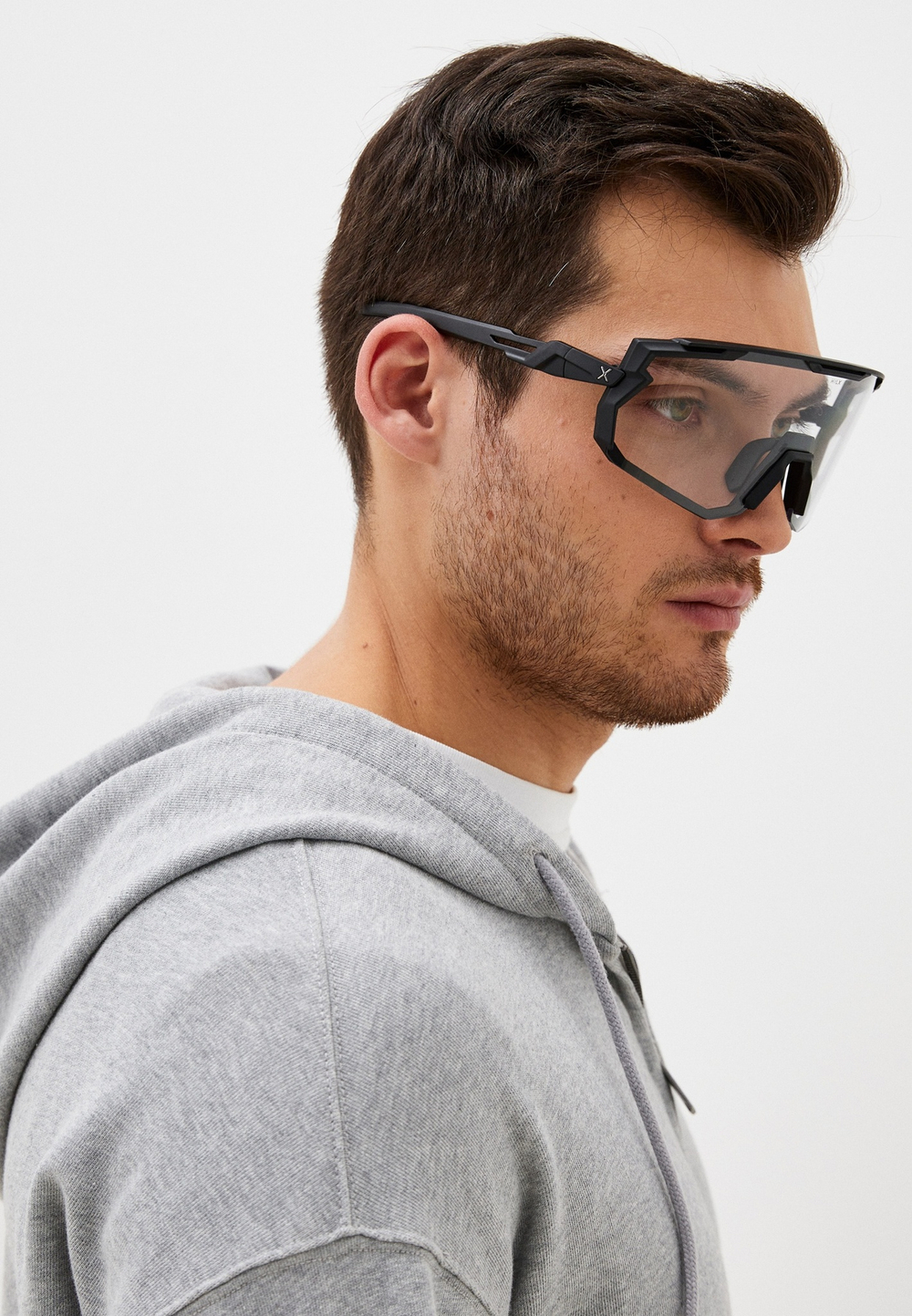 Спортивные очки с диоптриями HILX Samurai / Matt Solid Black / Black Polarized Lens + Clear Lens