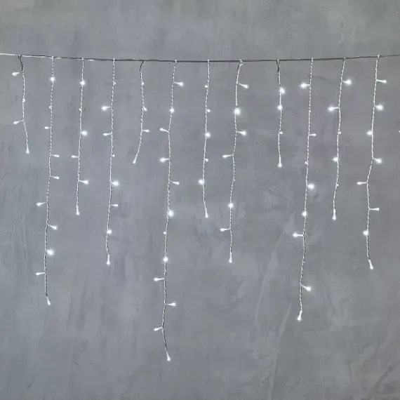 Светодиодная бахрома 5*0,9 м., 348 белых LED ламп, силиконовый прозрачный провод, Beauty Led (ECC348-10-2W)