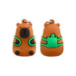 Пенал-косметичка Basir без наполнения, 22*8*5 см, серия "Капибара", с боковым карманом и брелоком, ассорти