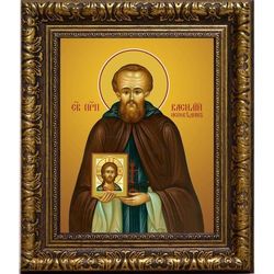 Василий Декаполит преподобный. Икона на холсте.