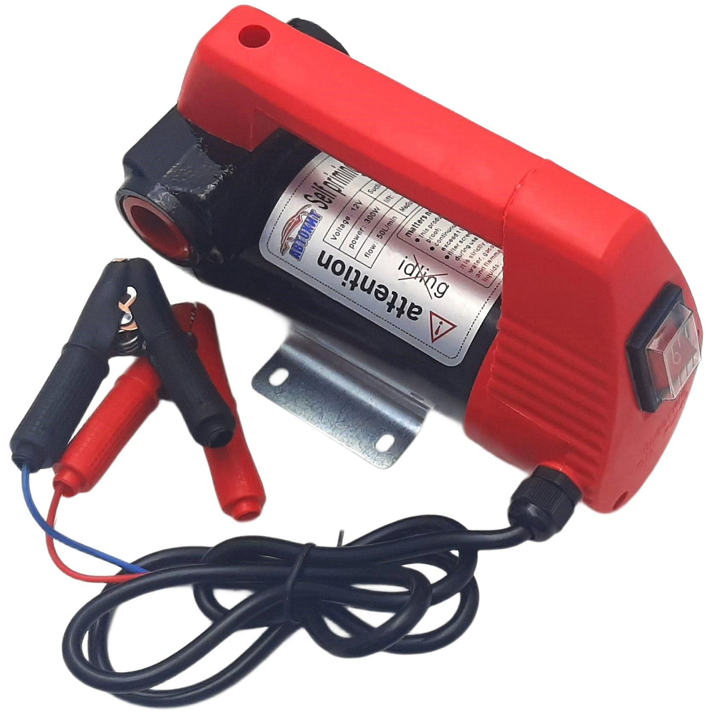 Насос помповый 12V, 300Вт, 50 л/мин. для перекачки топлива, технических жидкостей, дизеля, керосина, масел, антифриза