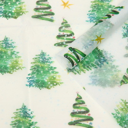 Бумага упаковочная тишью "Праздник в лесу", 50 х 66 см, 1 лист