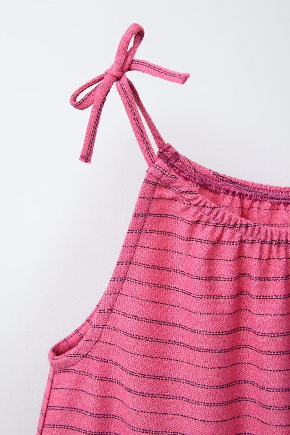 ZARA ПЛАТЬЕ В ПОЛОСКУ, ЦВЕТ ФУКСИИ