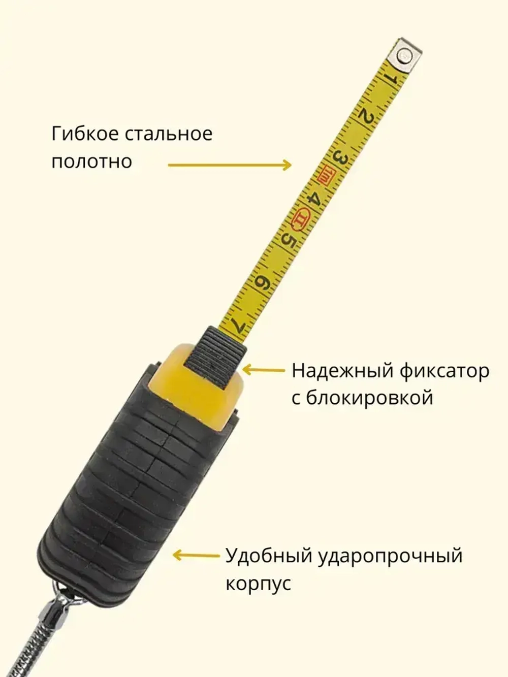 Рулетка Biber Мини, рулетка строительная, рулетка измерительная, рулетка для измерений 1 м/6 мм