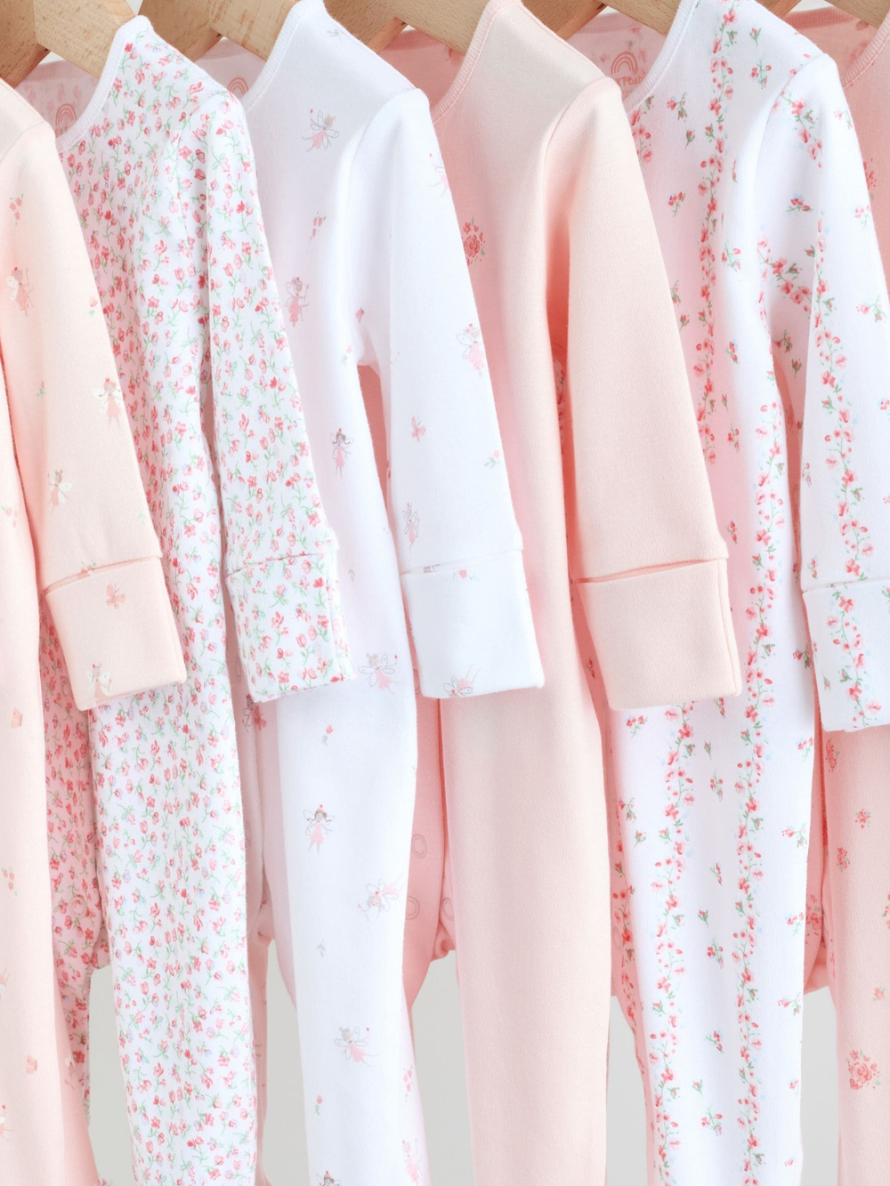 Комбинезон / Cлип для малышей Next H44-212, 7 шт., Белый, Розовый