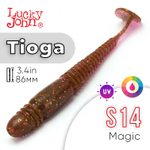 Виброхвост съедобный Lucky John Tioga 3.4" (86мм), 6шт/уп
